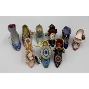 Ashton Drake Fashion Mini High Heel Shoe Heirloom Ornaments Set Of 9 W/ Tags